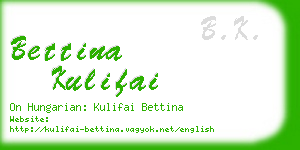 bettina kulifai business card